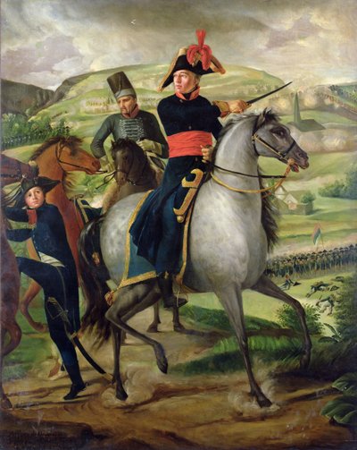 Generale Louis Marie Turreau de Garambouville (1756-1816) alla battaglia di Gravieres, 1800 da French School